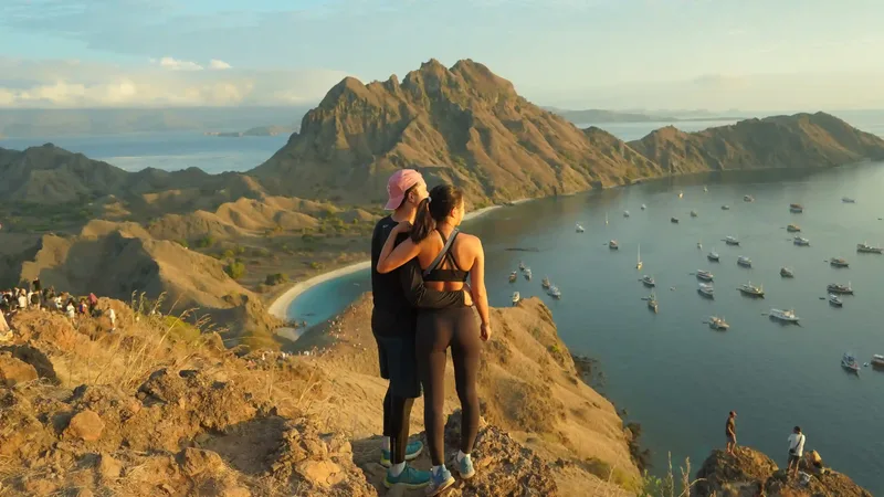 View over the bays of Padar Island in Komodo National Park